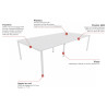 Bureau bench 4 personnes pieds massif Online K