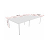 Bureau bench 4 personnes pieds massif Online K