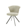 Chaise de salle à manger moderne en tissu bouclé Mathias (lot de 2)