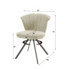 Chaise de salle à manger moderne en tissu bouclé Mathias (lot de 2)