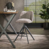 Tabouret de bar moderne en tissu Kolby (lot de 2)