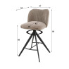 Tabouret de bar moderne en tissu Kolby (lot de 2)