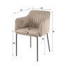 Fauteuil moderne en tissu Elza (lot de 2)