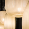 Suspension moderne 5 lampes en verre blanc Harizona