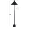 Lampadaire moderne en acier anthracite Cosmic