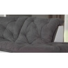 Canapé d'angle modulable en tissu gris/blanc Daniela