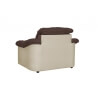 Fauteuil fixe tissu chocolat/ivoire Yolinda