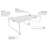 Bureau bench 4 personnes Online Q