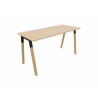 Bureau droit individuel pieds bois Online K