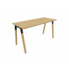 Bureau droit individuel pieds bois Online K