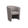 Fauteuil cabriolet moderne en PU gris clair Cyrille