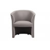 Fauteuil cabriolet moderne en PU gris clair Cyrille