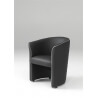 Fauteuil cabriolet moderne en PU noir Cyrille