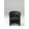 Fauteuil cabriolet moderne en PU noir Cyrille