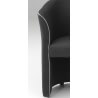 Fauteuil cabriolet moderne en PU noir Cyrille