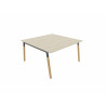 Bureau bench pieds bois massif 2 personnes Online K