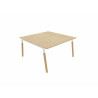 Bureau bench pieds bois massif 2 personnes Online K