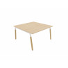 Bureau bench pieds bois massif 2 personnes Online K