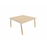 Bureau bench pieds bois massif 2 personnes Online K