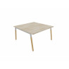 Bureau bench pieds bois massif 2 personnes Online K