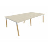 Bureau bench pieds bois massif 4 personnes Online K