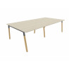 Bureau bench pieds bois massif 4 personnes Online K