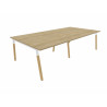 Bureau bench pieds bois massif 4 personnes Online K