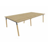 Bureau bench pieds bois massif 4 personnes Online K