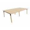 Bureau bench pieds bois massif 4 personnes Online K