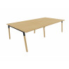 Bureau bench pieds bois massif 4 personnes Online K