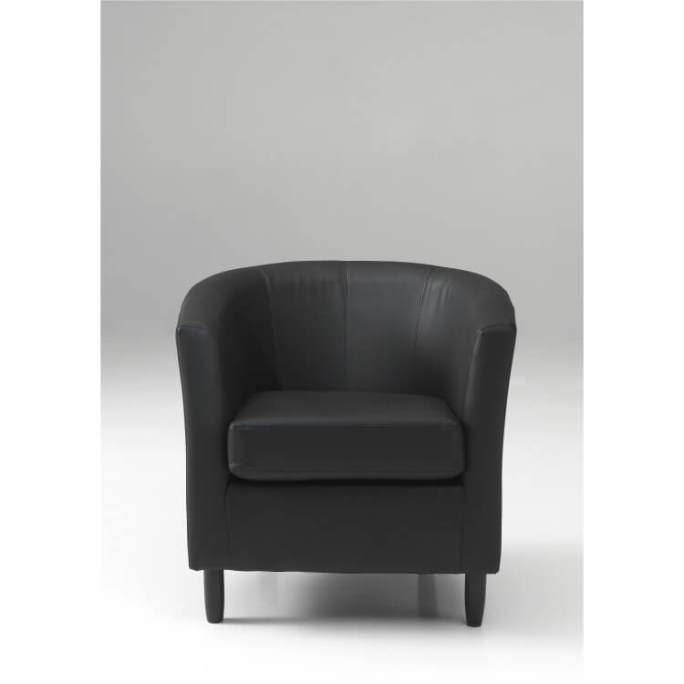 Fauteuil cabriolet en PU coloris noir Caurel