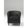 Fauteuil cabriolet en PU coloris noir Caurel