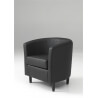 Fauteuil cabriolet en PU coloris noir Caurel