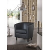 Fauteuil cabriolet en PU coloris noir Caurel