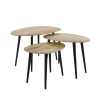 Tables basses style industriel en acacia massif naturel Blondie (lo...