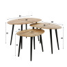 Tables basses style industriel en acacia massif naturel Blondie (lo...