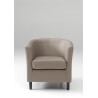 Fauteuil cabriolet en PU coloris taupe Caurel