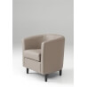 Fauteuil cabriolet en PU coloris taupe Caurel