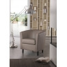 Fauteuil cabriolet en PU coloris taupe Caurel