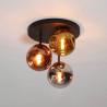 Plafonnier moderne 3 lampes en verre Steline