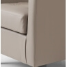 Fauteuil cabriolet en PU coloris taupe Caurel