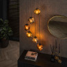 Suspension moderne 6 lampes en verre Steline