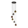 Suspension moderne 6 lampes en verre Steline