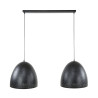 Suspension moderne 2 lampes en métal anthracite Cosmic