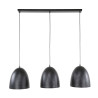 Suspension moderne 3 lampes en métal anthracite Cosmic