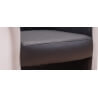 Fauteuil cabriolet bicolore noir/blanc Dorine