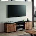 Meuble TV contemporain 160 cm chêne cognac Shelly