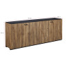 Buffet/bahut contemporain 225 cm chêne cognac Shelly