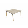 Bureau bench pieds bois massif 2 personnes Online O