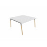 Bureau bench pieds bois massif 2 personnes Online O